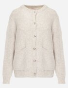 j&x Cardigan cu lână și bumbac cu nasturi și buzunare elegante Orlandia Bej deschis