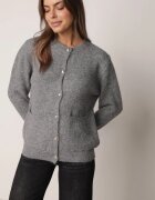 j&x Cardigan cu lână și bumbac cu nasturi și buzunare elegante Orlandia Gri