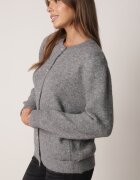 j&x Cardigan cu lână și bumbac cu nasturi și buzunare elegante Orlandia Gri
