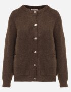j&x Cardigan cu lână și bumbac cu nasturi și buzunare elegante Orlandia Maro