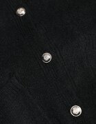 j&x Cardigan cu lână și bumbac cu nasturi și buzunare elegante Orlandia Negru