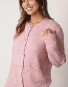 j&x Cardigan cu lână și bumbac cu nasturi și buzunare elegante Orlandia Roz