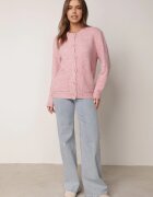 j&x Cardigan cu lână și bumbac cu nasturi și buzunare elegante Orlandia Roz