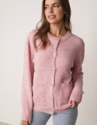 j&x Cardigan cu lână și bumbac cu nasturi și buzunare elegante Orlandia Roz