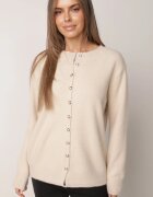 j&x Cardigan cu lână și bumbac cu nasturi Sonah Bej Bej Bej