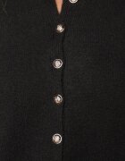 j&x Cardigan cu lână și bumbac cu nasturi Sonah Bej Bej Negru