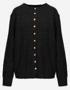 j&x Cardigan cu lână și bumbac cu nasturi Sonah Bej Bej Negru