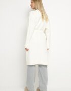 j&x Cardigan deschis Bej deschis cu lână cu torsade și cu cordon Darrive