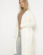 j&x Cardigan deschis Bej deschis cu lână cu torsade și cu cordon Darrive