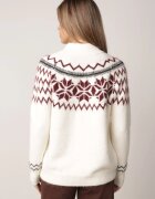 j&x Cardigan din lână bumbac și model norvegian Raegata Bej deschis