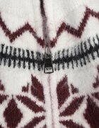 j&x Cardigan din lână bumbac și model norvegian Raegata Bej deschis