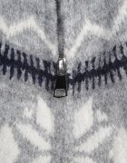 j&x Cardigan din lână bumbac și model norvegian Raegata Gri
