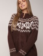 j&x Cardigan din lână bumbac și model norvegian Raegata Maro