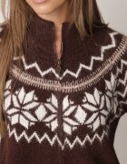 j&x Cardigan din lână bumbac și model norvegian Raegata Maro