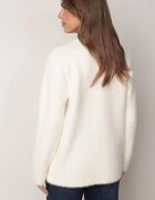 j&x Cardigan elegant cu fermoar din tricot pufos cu lână și bumbac bretele scurte Bej deschis