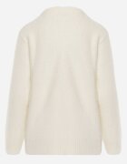j&x Cardigan elegant cu fermoar din tricot pufos cu lână și bumbac bretele scurte Bej deschis
