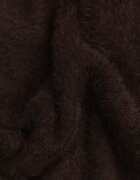 j&x Cardigan elegant cu fermoar din tricot pufos cu lână și bumbac bretele scurte Maro