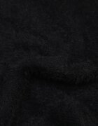 j&x Cardigan elegant cu fermoar din tricot pufos cu lână și bumbac bretele scurte Negru