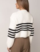 j&x Cardigan elegant cu lână în dungi Werise Bej deschis