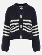 j&x Cardigan elegant cu lână în dungi Werise Bleumarin