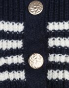 j&x Cardigan elegant cu lână în dungi Werise Bleumarin