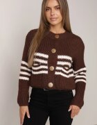 j&x Cardigan elegant cu lână în dungi Werise Maro