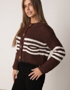 j&x Cardigan elegant cu lână în dungi Werise Maro