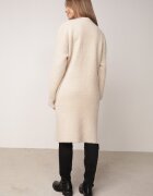 j&x Cardigan lung cu bumbac și lână fără închidere Junibe Bej