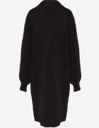 j&x Cardigan lung cu bumbac și lână fără închidere Junibe Negru