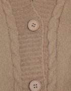 j&x Cardigan lung descheiat cu lână și cu glugă Ciliafa Bej