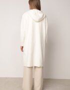 j&x Cardigan lung descheiat cu lână și cu glugă Ciliafa Bej deschis