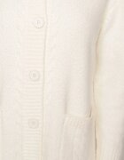 j&x Cardigan lung descheiat cu lână și cu glugă Ciliafa Bej deschis