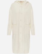 j&x Cardigan lung descheiat cu lână și cu glugă Ciliafa Bej deschis