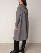 j&x Cardigan lung descheiat cu lână și cu glugă Ciliafa Gri