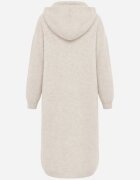 j&x Cardigan lung fără închidere cu lână cu glugă și broșă decorativă Saromia Bej