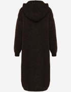 j&x Cardigan lung fără închidere cu lână cu glugă și broșă decorativă Saromia Maro