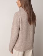j&x Cardigan simplu cu fermoar cu guler tip tunică din tricot cu lână și bumbac Corraine Bej