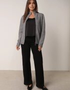 j&x Cardigan simplu cu fermoar cu guler tip tunică din tricot cu lână și bumbac Corraine Gri