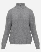 j&x Cardigan simplu cu fermoar cu guler tip tunică din tricot cu lână și bumbac Corraine Gri