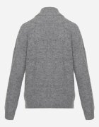 j&x Cardigan simplu cu fermoar cu guler tip tunică din tricot cu lână și bumbac Corraine Gri