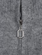 j&x Cardigan simplu cu fermoar cu guler tip tunică din tricot cu lână și bumbac Corraine Gri