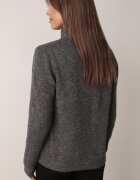j&x Cardigan simplu cu fermoar cu guler tip tunică din tricot cu lână și bumbac Corraine Gri închis