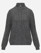 j&x Cardigan simplu cu fermoar cu guler tip tunică din tricot cu lână și bumbac Corraine Gri închis