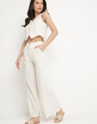 j&x Compleu bej deschis din viscoză și in Vestă și Pantaloni de costum Evialira