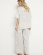 j&x Compleu Gri deschis din Vâscoză în Stil Rustic Bluză și Pantaloni Largi Ronilae