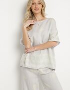 j&x Compleu Gri deschis din Vâscoză în Stil Rustic Bluză și Pantaloni Largi Ronilae