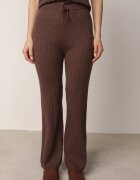 j&x Compleu Maro Tricotat cu Bumbac Pantaloni Vestă și Cardigan Lung Meviravia