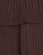 j&x Compleu Maro Tricotat cu Bumbac Pantaloni Vestă și Cardigan Lung Meviravia
