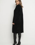 j&x Compleu Negru Tricotat cu Lână Cardigan Lung și Rochie cu Dungi Falandrea