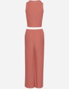 j&x Compleu reiat roz închis Top mulat și Pantaloni cu croi larg Miresia